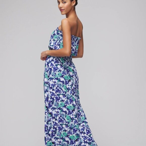 WHBM Strapless Maxi Coverup, Color: Michelle Floral Midnight - Picture 3 of 3